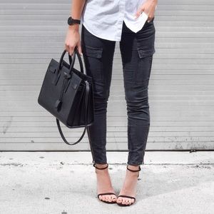 J Brand Coated Houlihan Cargo Skinny Jeans